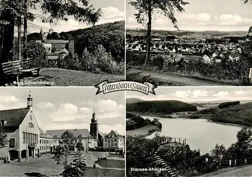 AK / Ansichtskarte  Attendorn Burg Schnellenberg Panorama Ortspartie Stausee Ahausen