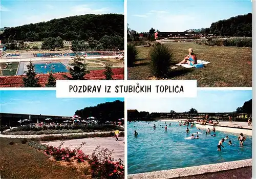 AK / Ansichtskarte  Stubicke_Toplice_Croatia Freibad Liegewiese Panorama