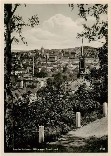 AK / Ansichtskarte  Aue__Sachsen Blick vom Stadtpark