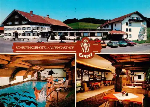 AK / Ansichtskarte 73920247 Buflings Schrothkurhotel Alpengasthof Engel Hallenbad Gastraum