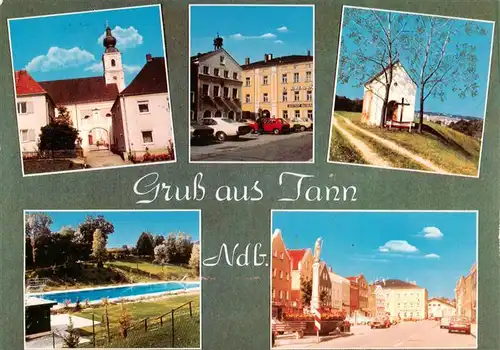 AK / Ansichtskarte  Tann_Niederbayern Kirche Freibad Stadtplatz Kapelle 