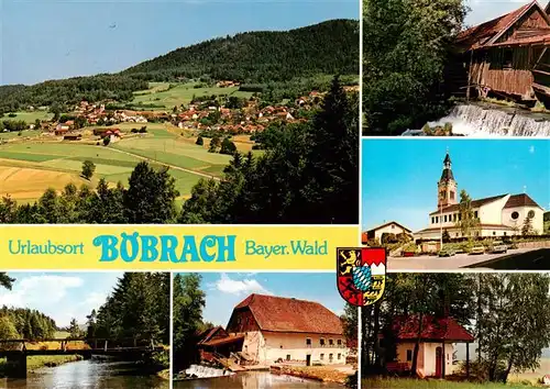 AK / Ansichtskarte  Boebrach_Bayern Panorama Stauwehr Kirche Muehle Kapelle