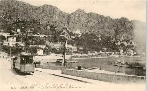 AK / Ansichtskarte  Beaulieu_-sur-Mer_06_Alpes-Maritimes Le Tramway de Nice a Monaco