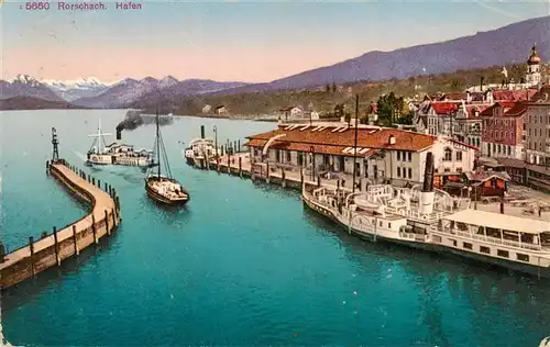 AK / Ansichtskarte  Rorschach_Bodensee_SG Hafenpartie