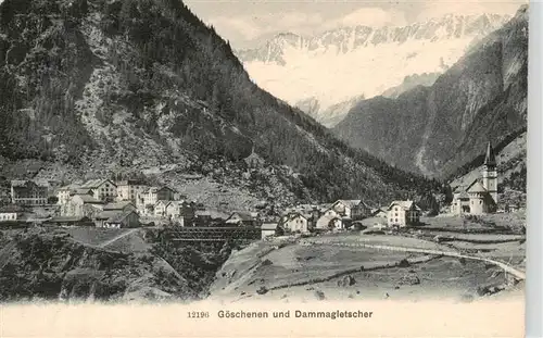 AK / Ansichtskarte  Goeschenen_Goeschenen_UR mit Dammagletscher