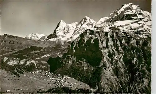 AK / Ansichtskarte  Muerren_BE Lauberhorn Wetterhorn Eiger Moench Jungfrau