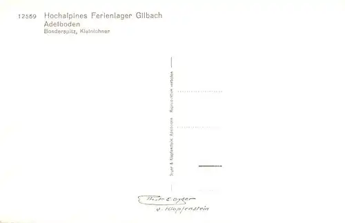 AK / Ansichtskarte  Adelboden_BE Hochalpines Ferienlager Gilbach Bonderspitz Kleinlohner