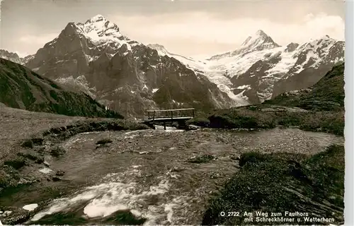 AK / Ansichtskarte  Faulhorn_2683m_BE mit Schreckhoerner und Wetterhorn