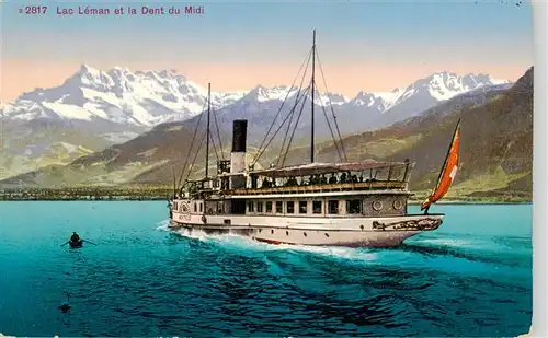 AK / Ansichtskarte  Vevey_VD La Leman et la Dent du Midi Fahrgastschiff