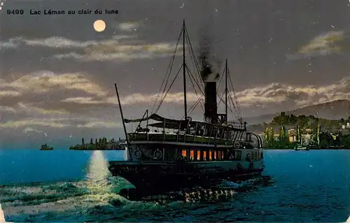 AK / Ansichtskarte  Lac_Leman_Genfersee_GE au clair du lune