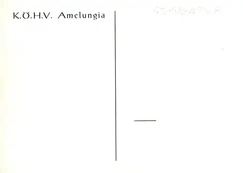 AK / Ansichtskarte  Studentika K.oe.H.V. Amelungia