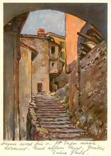 AK / Ansichtskarte  Gandria_Lago_di_Lugano Dorfgasse