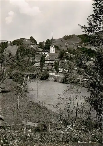 AK / Ansichtskarte  Nesslau_SG Ortspartie mit Kirche