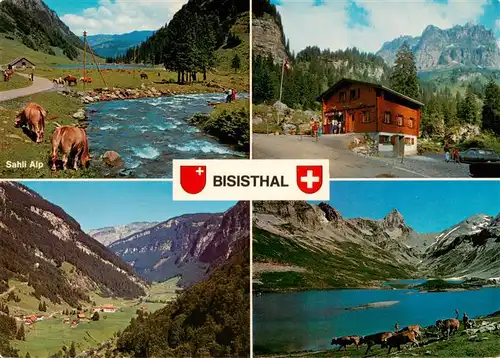 AK / Ansichtskarte  Bisisthal_SZ Sahli Alp Ferienlager und Kiosk Sahli Alp Panorama