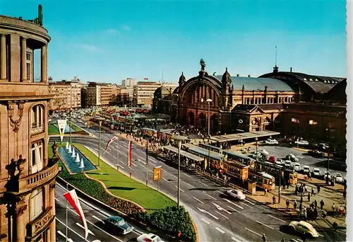 AK / Ansichtskarte  Strassenbahn_Tramway-- Frankfurt am Main Hauptbahnhof