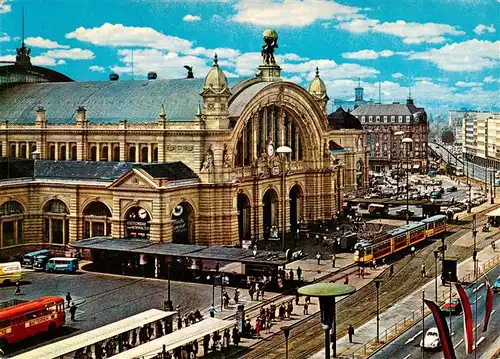 AK / Ansichtskarte  Strassenbahn_Tramway-- Frankfurt am Main Hauptbahnhof