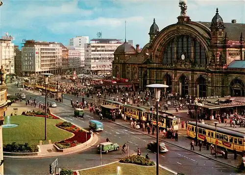 AK / Ansichtskarte  Strassenbahn_Tramway-- Frankfurt am Main Hauptbahnhof