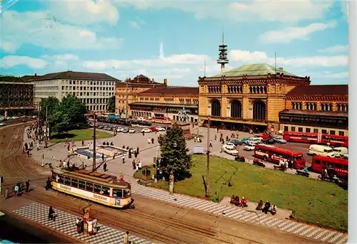 AK / Ansichtskarte 73920568 Strassenbahn_Tramway-- Hannover Hauptbahnhof