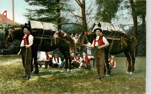 AK / Ansichtskarte  Appenzell_IR Appenzeller Bauern in Landestracht