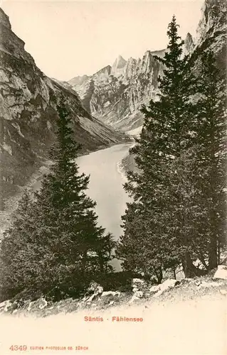 AK / Ansichtskarte  Saentis_2504m_AR mit Faehlensee