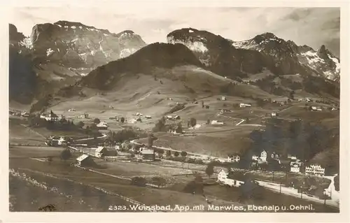 AK / Ansichtskarte  Weissbad_IR mit Marwies Ebenalp und Oehrli