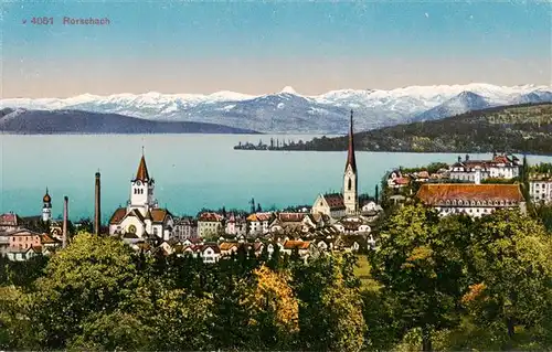 AK / Ansichtskarte  Rorschach_Bodensee_SG Panorama Blick gegen die Alpen