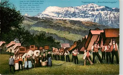 AK / Ansichtskarte  Nesslau_SG Toggenburger Brautfudertragete