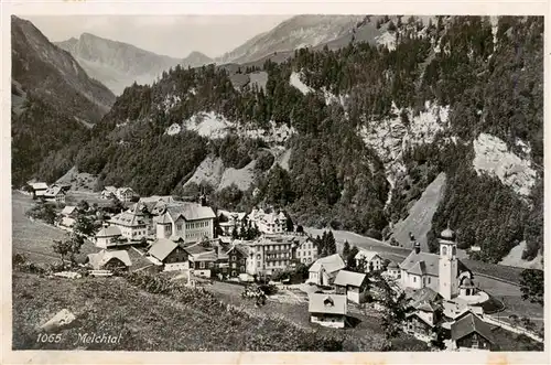AK / Ansichtskarte  Melchtal_Melchthal_OW Ortsansicht mit Kirche Bergdorf Alpen