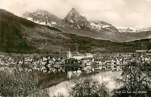 AK / Ansichtskarte  Arth__SZ Panorama Blick gegen Mythen