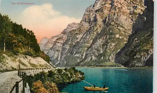 AK / Ansichtskarte  Kloenthalersee_Kloenthalsee_GL Uferweg am See Alpen