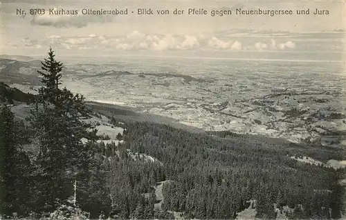 AK / Ansichtskarte  Ottenleuebad_Guggisberg_BE Panorama Blick von der Pfeife gegen Neuenburgersee und Jura