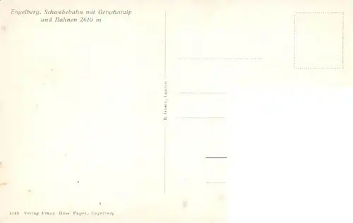 AK / Ansichtskarte  Engelberg__OW Schwebebahn mit Gerschnialp und Hahnen