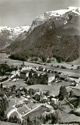 AK / Ansichtskarte  Engelberg__OW Blick ins Tal Ansicht mit Schwimmbad gegen Titlis