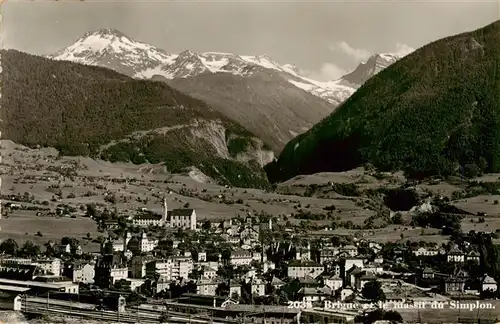 AK / Ansichtskarte  Brigue_Brig_VS Vue panoramique et Massif du Simplon Alpes