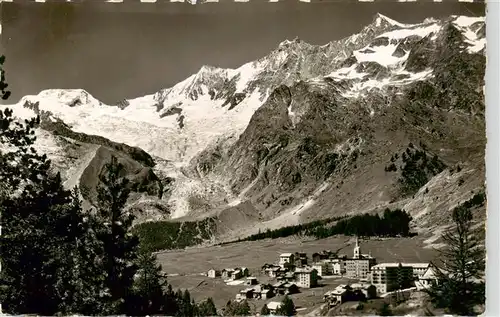 AK / Ansichtskarte  Saas-Fee_VS Panorama Blick gegen Alphubel Taeschhorn Dom und Lenzspitze Walliser Alpen