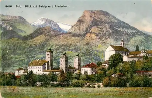 AK / Ansichtskarte  Brig_Glis_Brigue_VS Blick auf Belalp und Riederhorn
