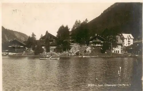 AK / Ansichtskarte  Lac_Champex_VS Ansicht vom See aus