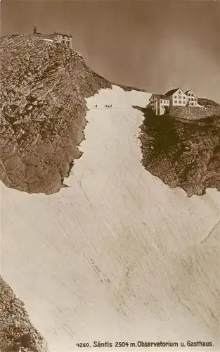 AK / Ansichtskarte  Saentis_2504m_AR Observatorium und Gasthaus