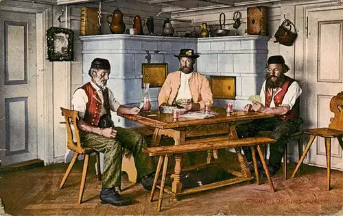 AK / Ansichtskarte  Appenzell_IR Stammtisch im Wirtshaus