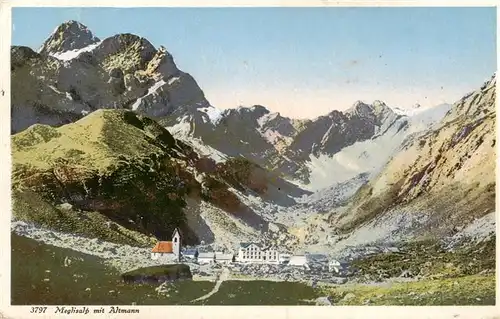 AK / Ansichtskarte  Meglisalp_1520m_Altmann_AR Panorama mit Kirche und Altmann