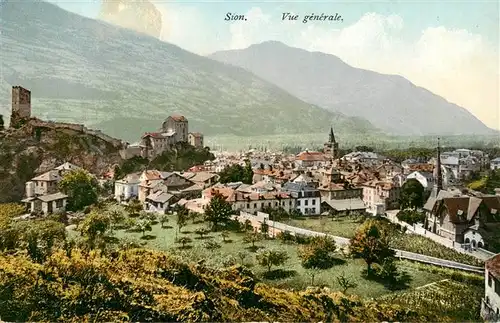AK / Ansichtskarte Sion__Sitten_Seduno_VS Vue generale 