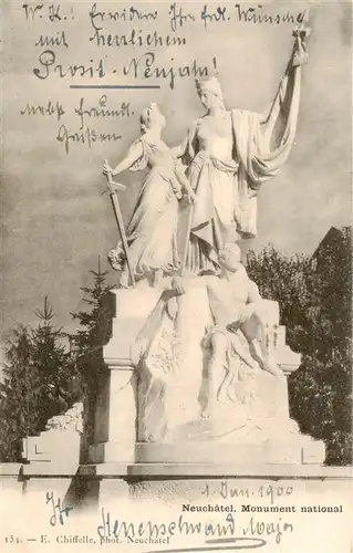 AK / Ansichtskarte Neuchatel_NE Monument national Neuchatel NE