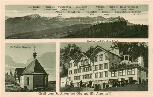 AK / Ansichtskarte St_Anton_1121m_Gais_AI Panorama St Antons Kapele Gasthof Pension Roessle 