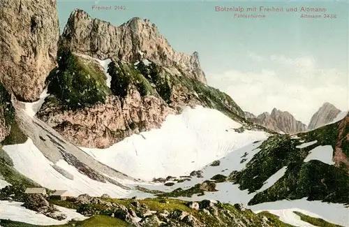 AK / Ansichtskarte Boetzelalp_IR mit Freiheit Altmann Faehlentuerme 