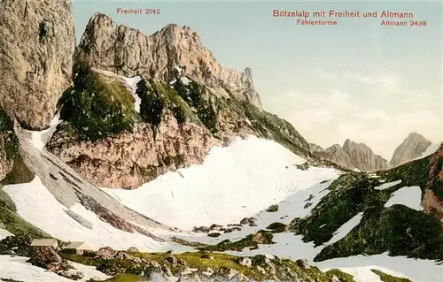 AK / Ansichtskarte Boetzelalp_IR mit Freiheit Altmann Faehlentuerme 
