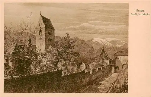 AK / Ansichtskarte Fuessen_Allgaeu Stadtpfarrkirche Fuessen Allgaeu