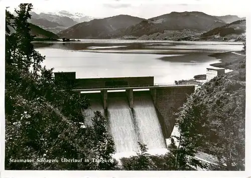 AK / Ansichtskarte Schlagen_Sihlsee_Einsiedeln_SZ Staumauer mit ueberlauf 