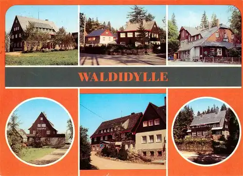 AK / Ansichtskarte Waldidylle_Altenberg FDGB Erholungsheim Falkenhorst Teilansicht HO Hotel und Gaststaette Erzgebirgsbaude Cafe Zugspitze Ferienheim Sonnenhof 