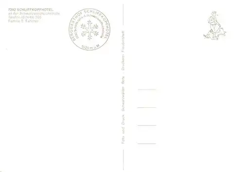 AK / Ansichtskarte Schliffkopf_Baden Baden Schliffkopf Hotel 