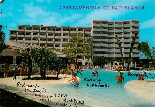 AK / Ansichtskarte Bahia_de_Alcudia_Mallorca_ES Apartamentos Ciudad Blanca Pool 